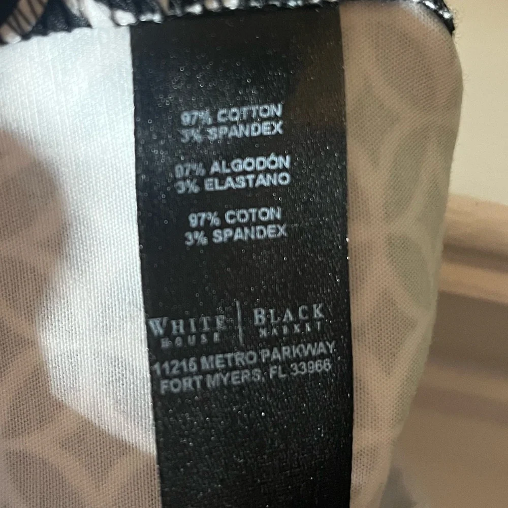 White House Black Market Geometric Black and White Bermudas NWT